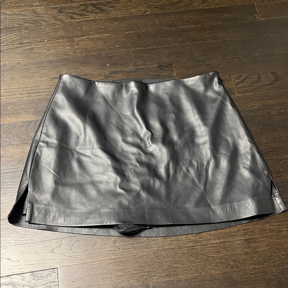 Black Leather Mini Skirt